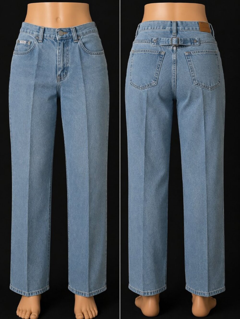 Classic Light Wash Wide-Leg Jeans